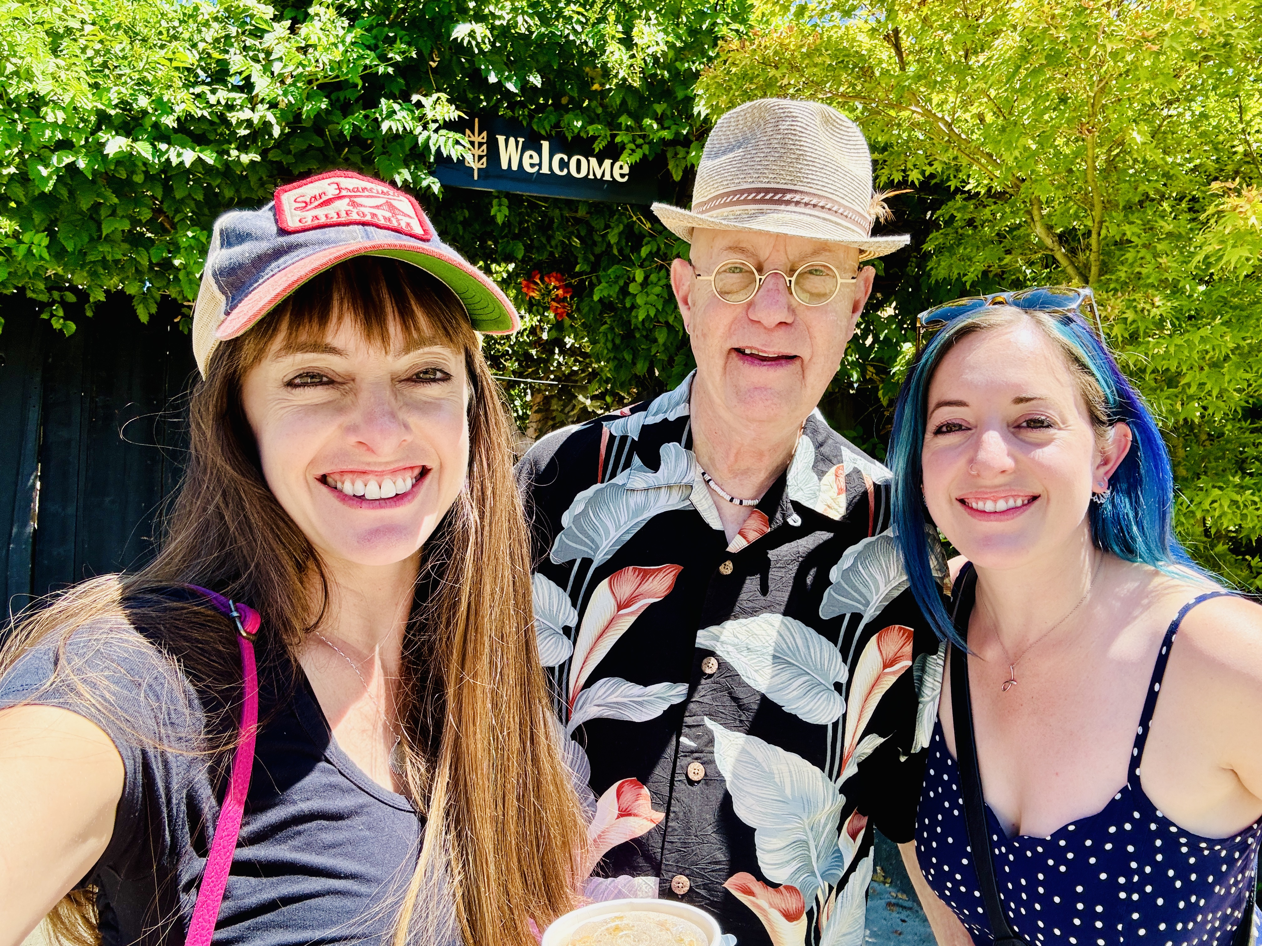 Richard with his two daughters